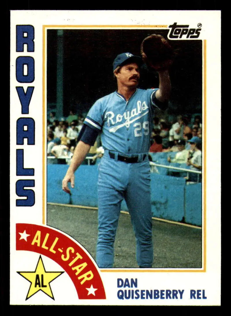 1984 Topps #407 Dan Quisenberry EX Excellent Kansas City Royals Baseball Card - Baseball Card Single