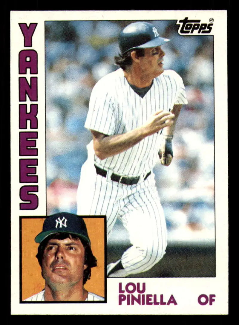 1984 Topps #408 Lou Piniella EX Excellent New York Yankees Baseball Card - Baseball Card Single