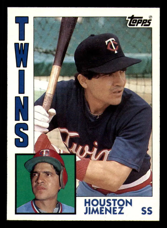 1984 Topps #411 Houston Jimenez EX Excellent RC Rookie Minnesota Twins Baseball Card - Baseball Card Single