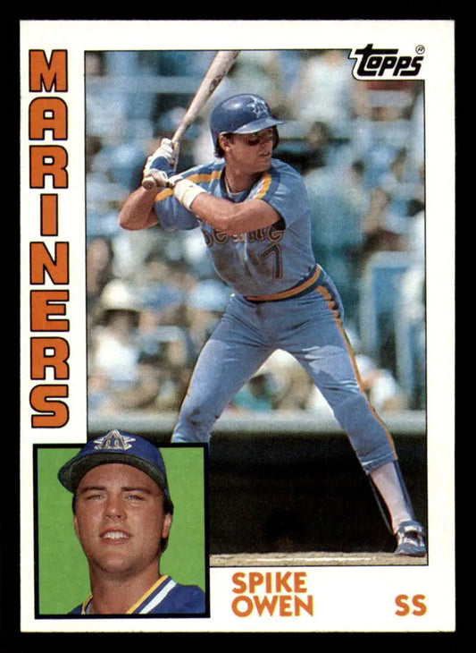 1984 Topps #413 Spike Owen EX Excellent RC Rookie Seattle Mariners Baseball Card - Baseball Card Single