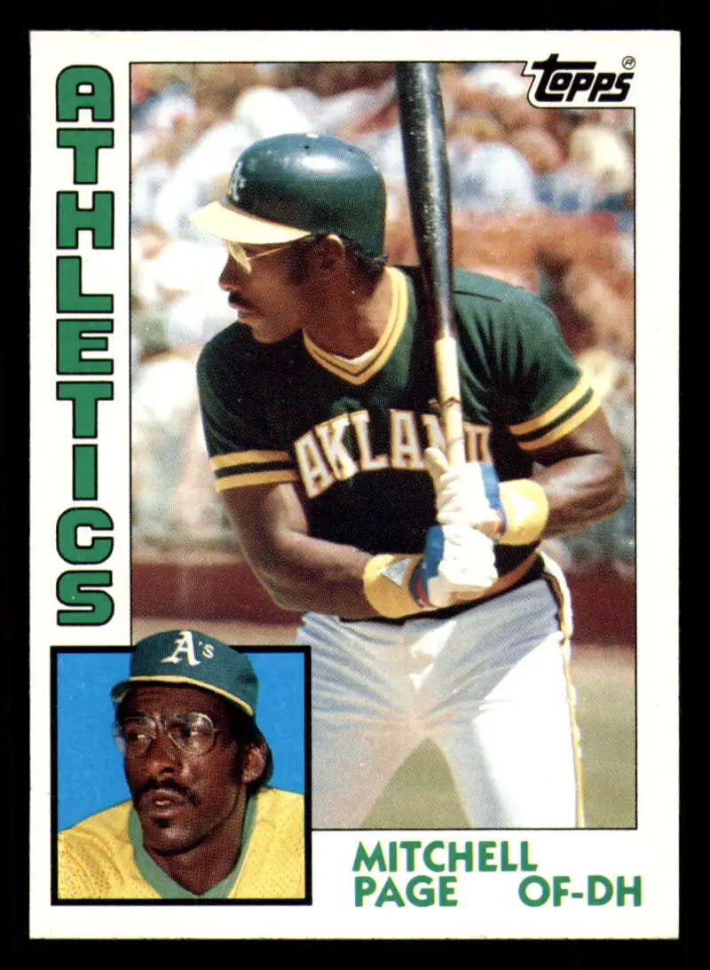 1984 Topps #414 Mitchell Page EX Excellent Oakland Athletics Baseball Card - Baseball Card Single