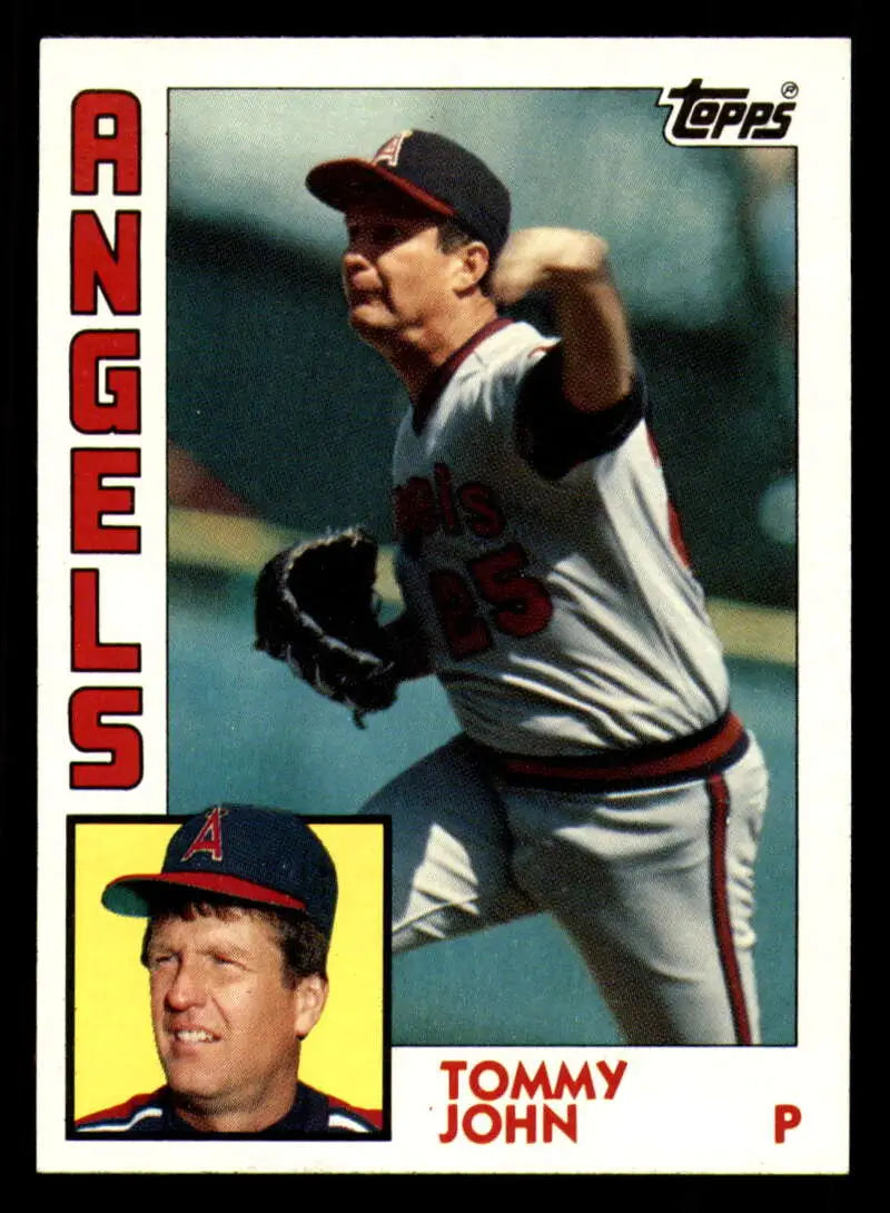 1984 Topps #415 Tommy John EX Excellent California Angels Baseball Card - Baseball Card Single
