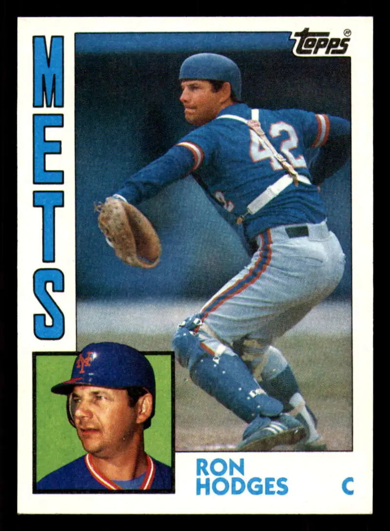 1984 Topps #418 Ron Hodges EX Excellent New York Mets Baseball Card - Baseball Card Single