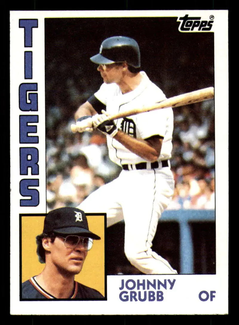 1984 Topps #42 Johnny Grubb EX Excellent Detroit Tigers Baseball Card - Baseball Card Single