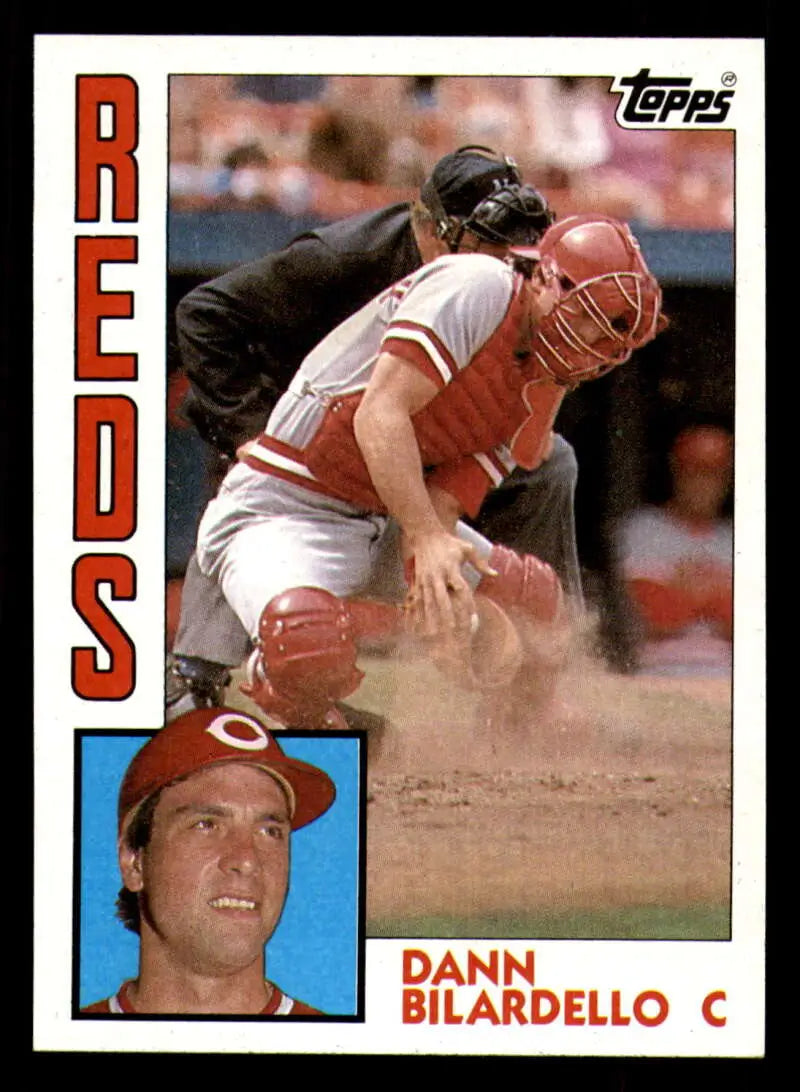 1984 Topps #424 Dann Bilardello EX Excellent RC Rookie Cincinnati Reds Baseball Card - Baseball Card Single