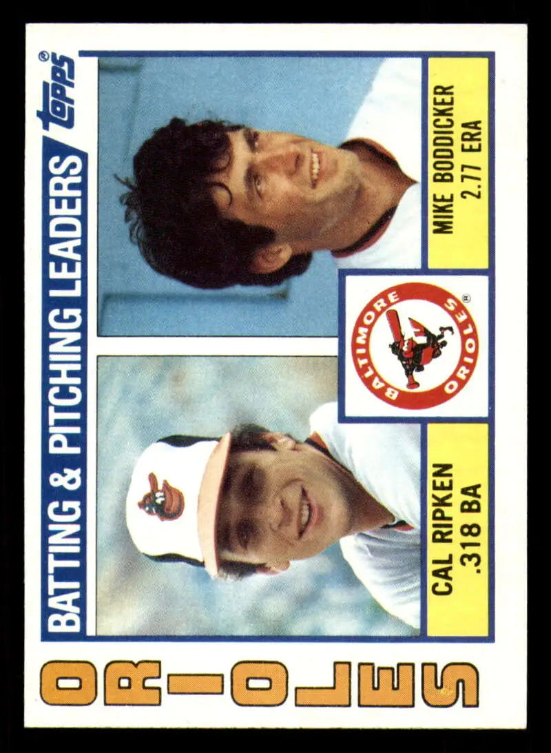 1984 Topps #426 Cal Ripken Jr./Mike Boddicker EX Excellent Baltimore Orioles Baseball Card - Baseball Card Single