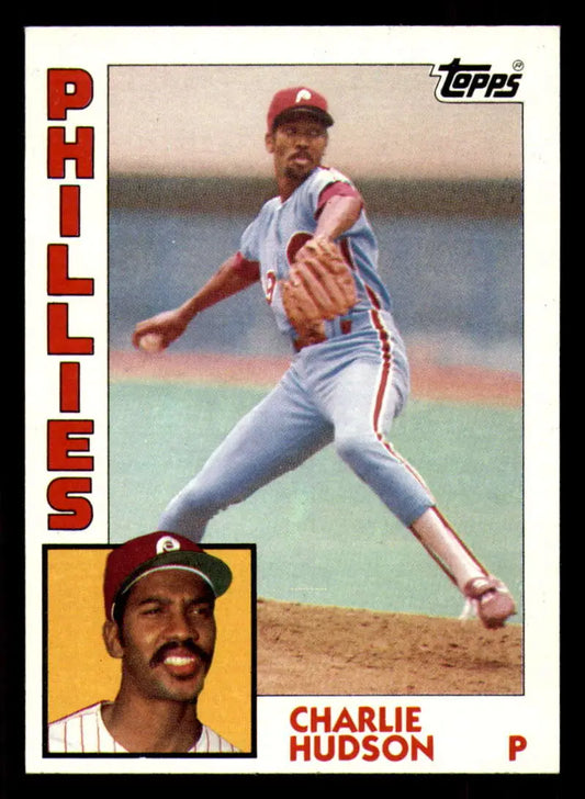 1984 Topps #432 Charles Hudson EX Excellent RC Rookie Philadelphia Phillies Baseball Card - Baseball Card Single