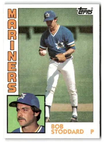 Original gloss Bob Stoddard baseball card from 1984 Topps Mariners collection