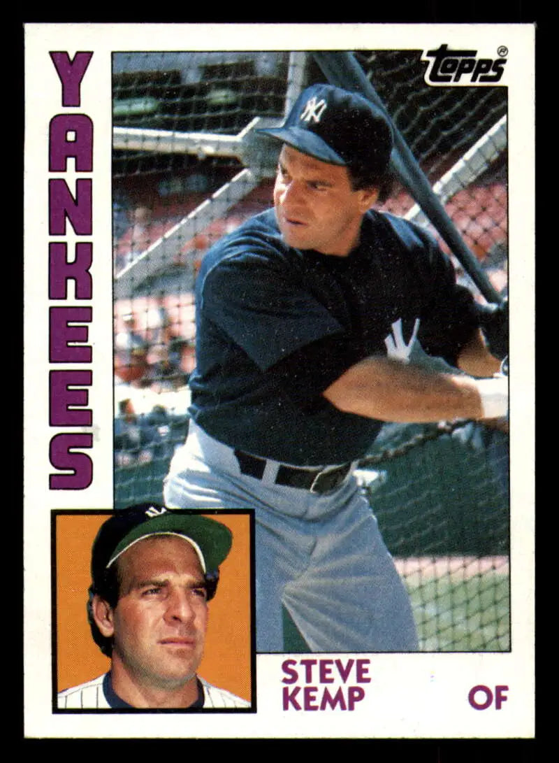 1984 Topps #440 Steve Kemp EX Excellent New York Yankees Baseball Card - Baseball Card Single
