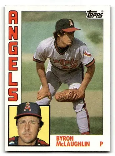 Original gloss Byron McLaughlin California Angels baseball card from 1984 Topps #442