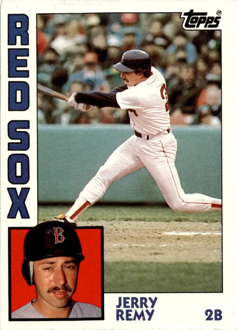 1984 Topps #445 Jerry Remy EX Excellent Boston Red Sox Baseball Card - Baseball Card Single