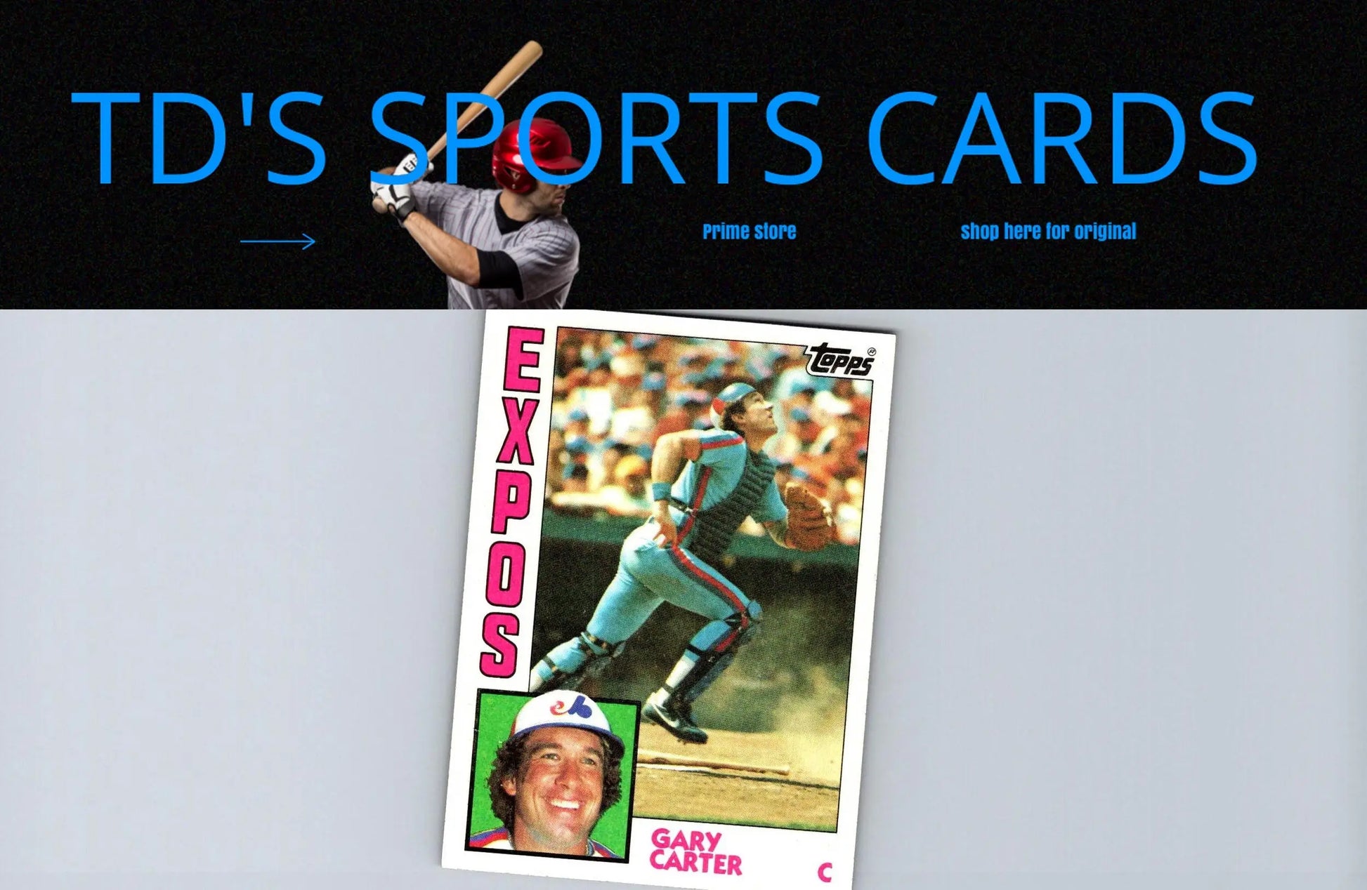 1984 Topps Gary Carter baseball card front view, collectible sports card featuring Gary Carter