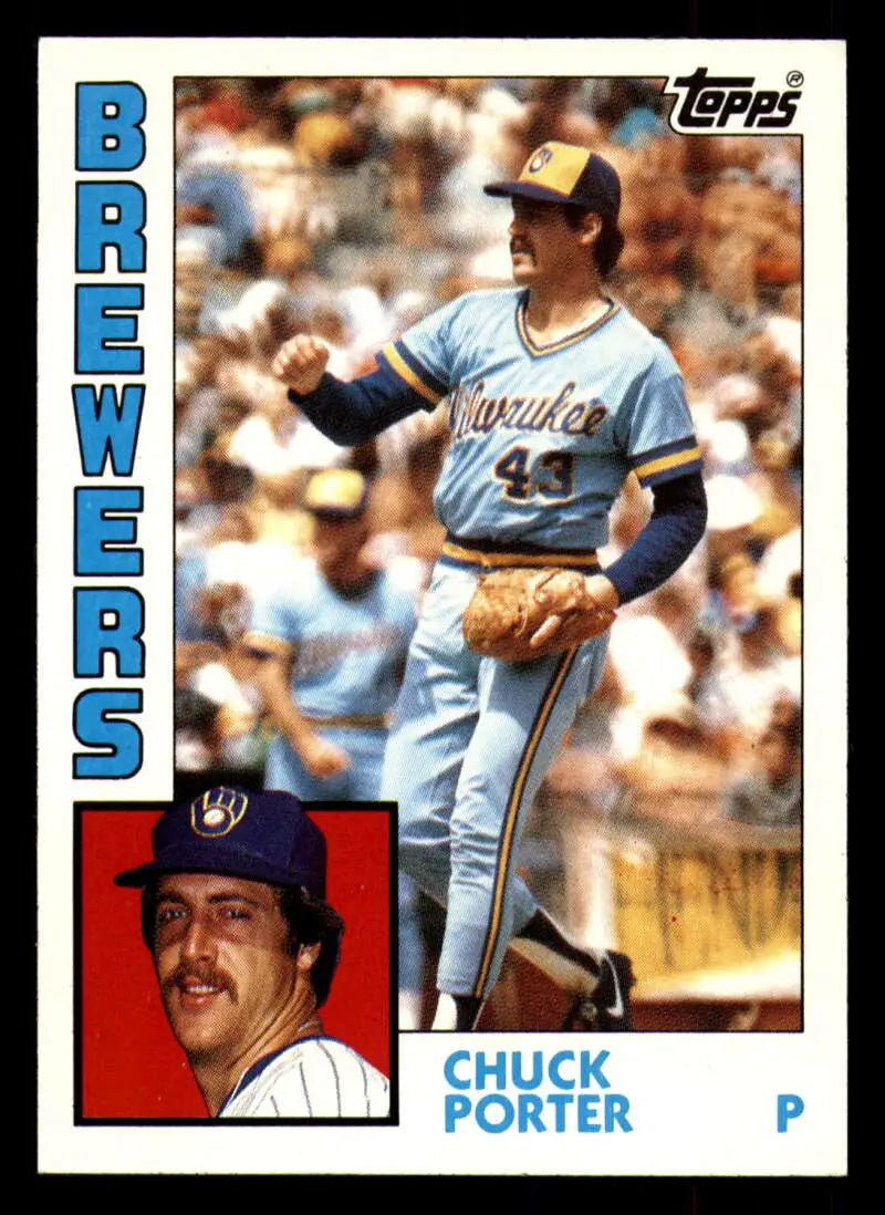1984 Topps #452 Chuck Porter EX Excellent Milwaukee Brewers Baseball Card - Baseball Card Single