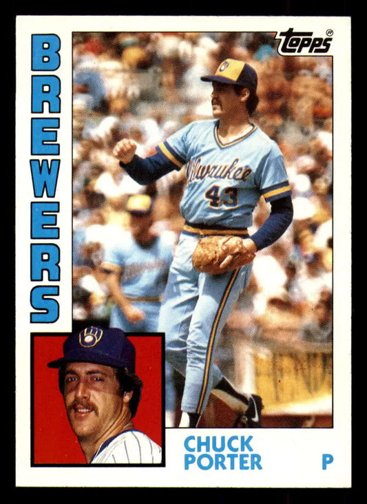 1984 Topps #452 Chuck Porter EX Excellent Milwaukee Brewers Baseball Card - Baseball Card Single