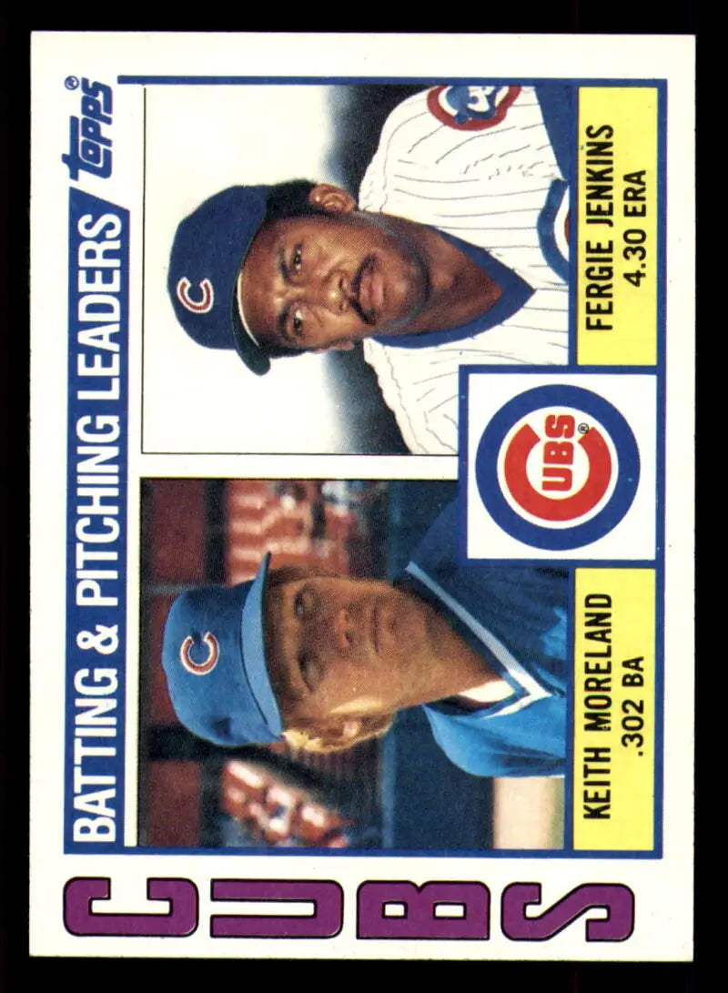 1984 Topps #456 Keith Moreland/Fergie Jenkins EX Excellent Chicago Cubs Baseball Card - Baseball Card Single