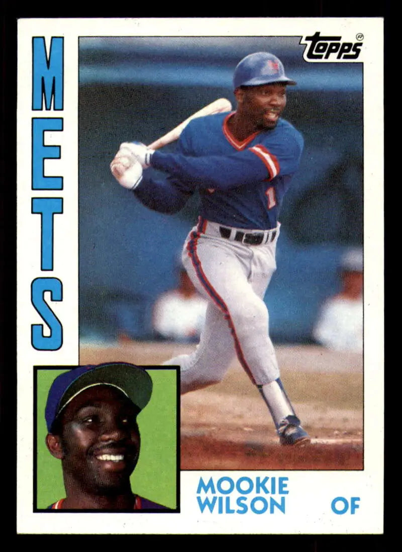1984 Topps #465 Mookie Wilson EX Excellent New York Mets Baseball Card - Baseball Card Single