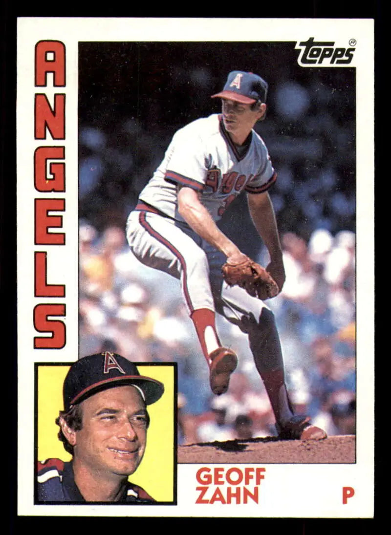 1984 Topps #468 Geoff Zahn EX Excellent California Angels Baseball Card - Baseball Card Single