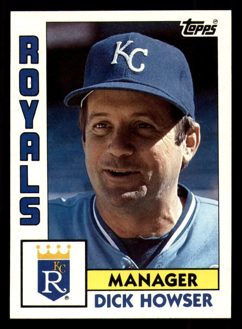 1984 Topps #471 Dick Howser EX Excellent Kansas City Royals Baseball Card - Baseball Card Single