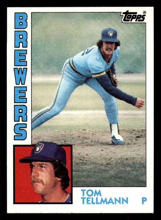 1984 Topps #476 Tom Tellmann EX Excellent Milwaukee Brewers Baseball Card - Baseball Card Single