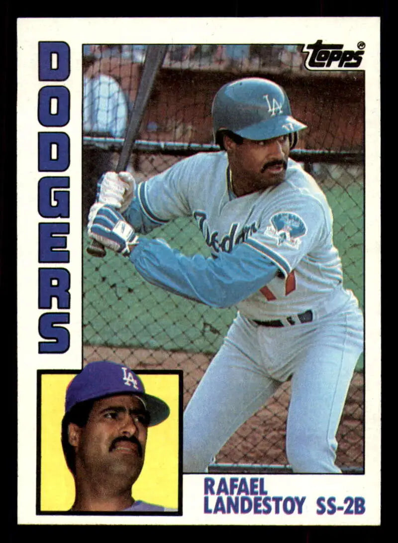 1984 Topps #477 Rafael Landestoy EX Excellent Los Angeles Dodgers Baseball Card - Baseball Card Single