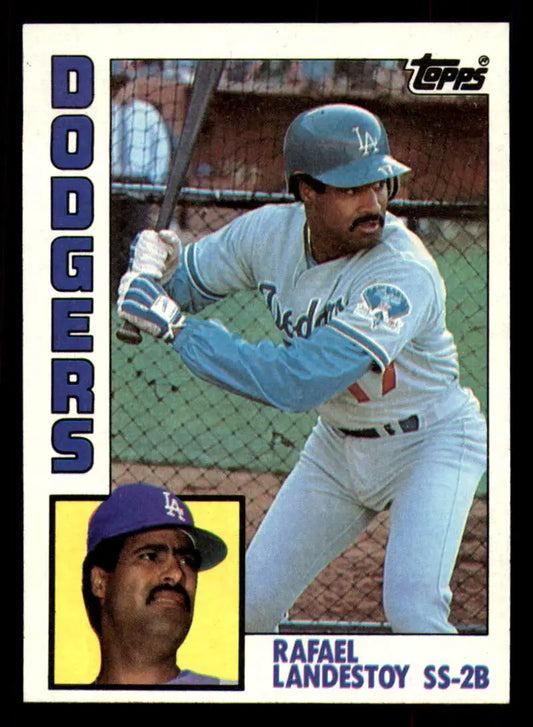 1984 Topps #477 Rafael Landestoy EX Excellent Los Angeles Dodgers Baseball Card - Baseball Card Single