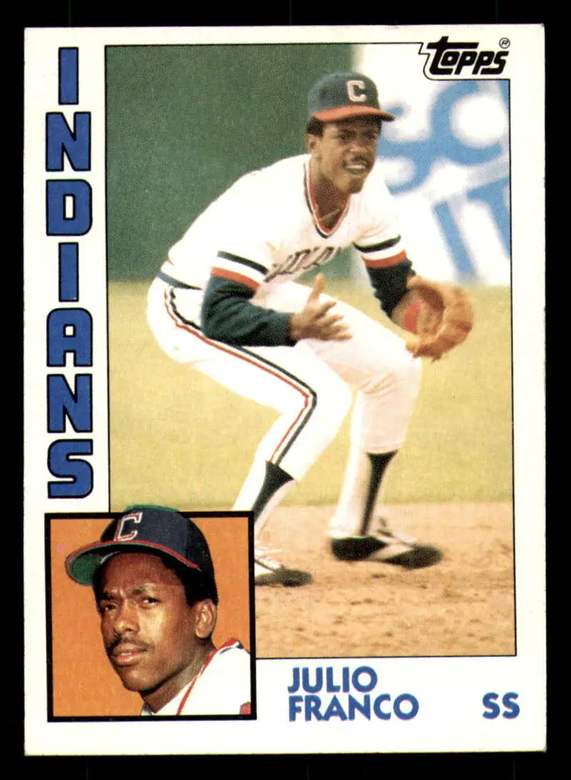 1984 Topps #48 Julio Franco EX Excellent Cleveland Indians Baseball Card - Baseball Card Single