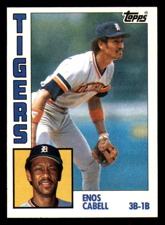 1984 Topps #482 Enos Cabell EX Excellent Detroit Tigers Baseball Card - Baseball Card Single