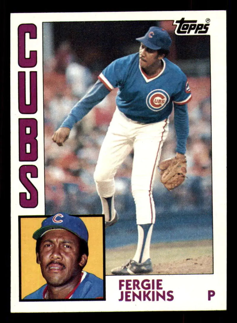 1984 Topps #483 Fergie Jenkins EX Excellent Chicago Cubs Baseball Card - Baseball Card Single