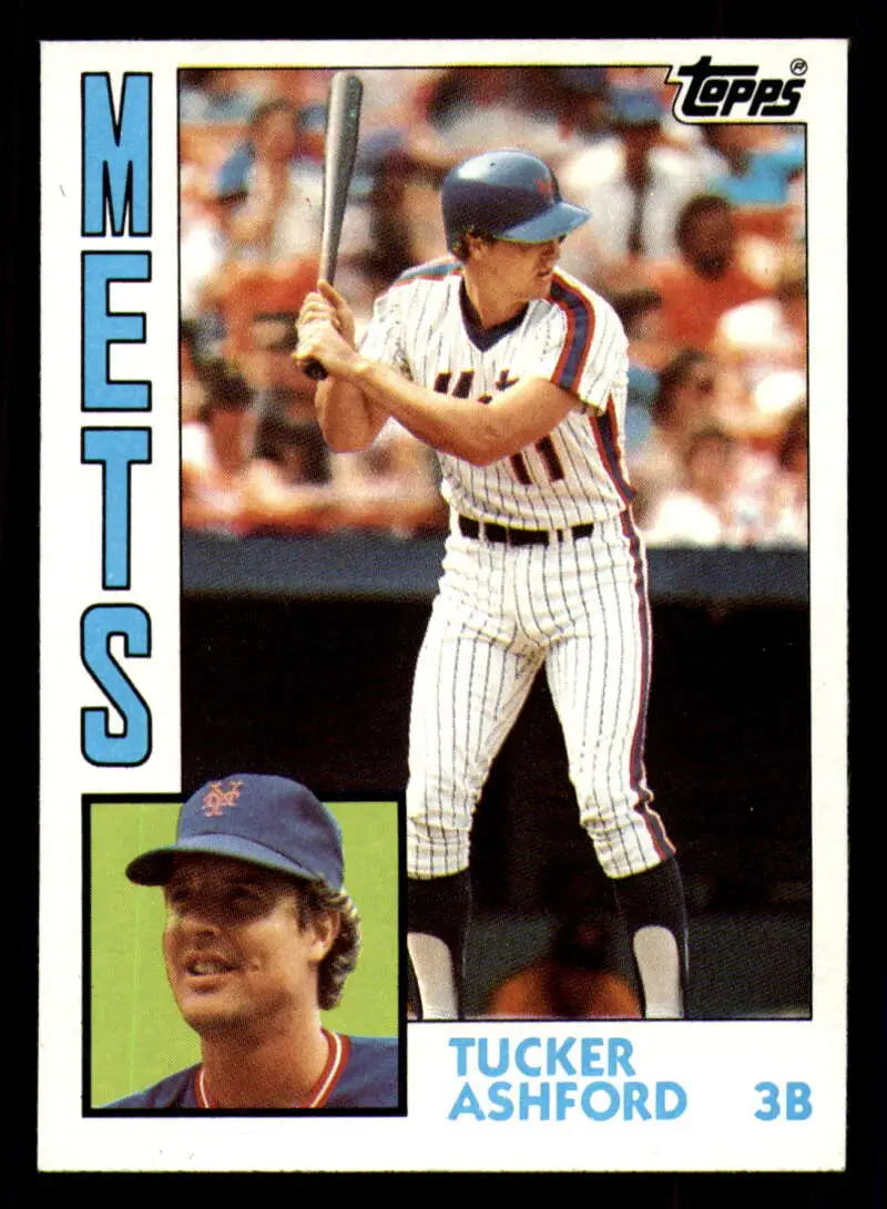 1984 Topps #492 Tucker Ashford EX Excellent New York Mets Baseball Card - Baseball Card Single