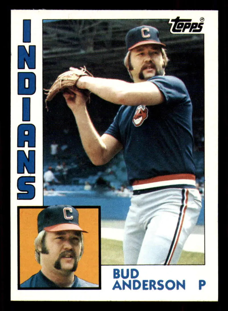 1984 Topps #497 Bud Anderson EX Excellent Cleveland Indians Baseball Card - Baseball Card Single