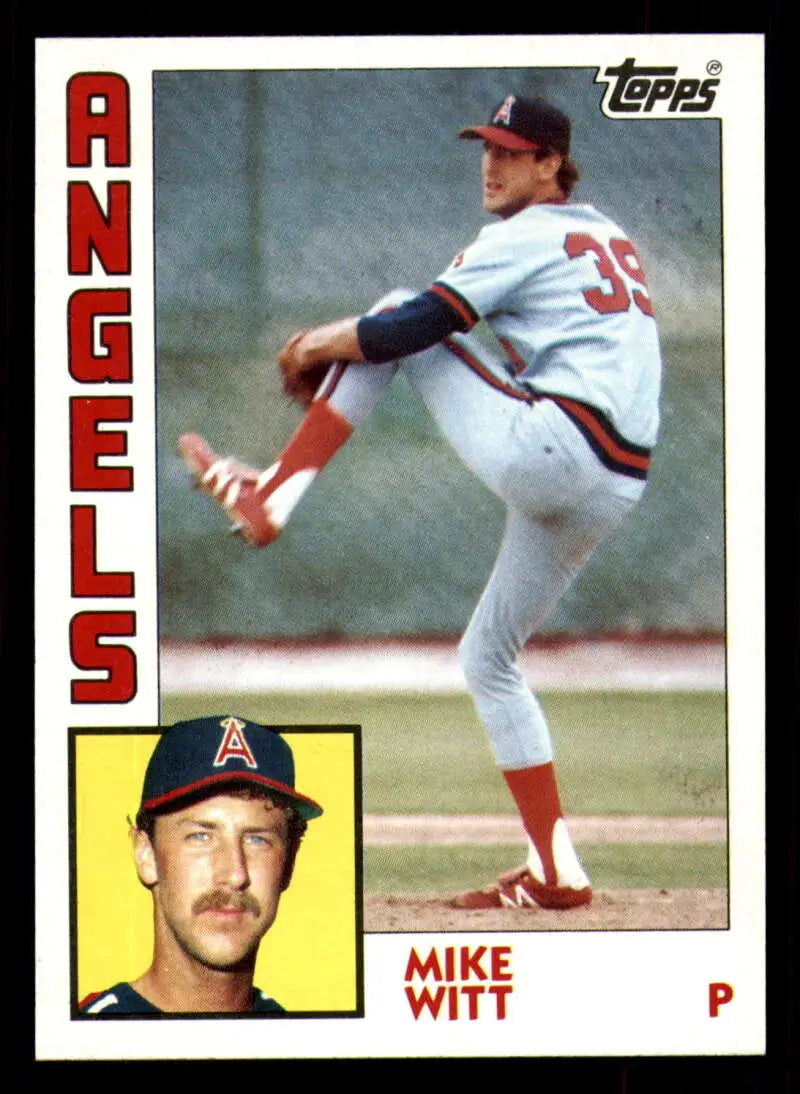 1984 Topps #499 Mike Witt EX Excellent California Angels Baseball Card - Baseball Card Single