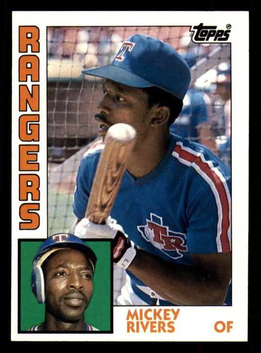 1984 Topps #504 Mickey Rivers EX Excellent Texas Rangers Baseball Card - Baseball Card Single