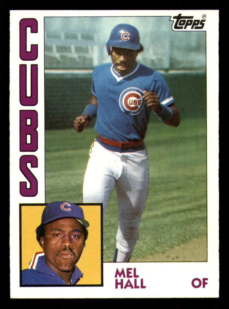 1984 Topps #508 Mel Hall EX Excellent Chicago Cubs Baseball Card - Baseball Card Single