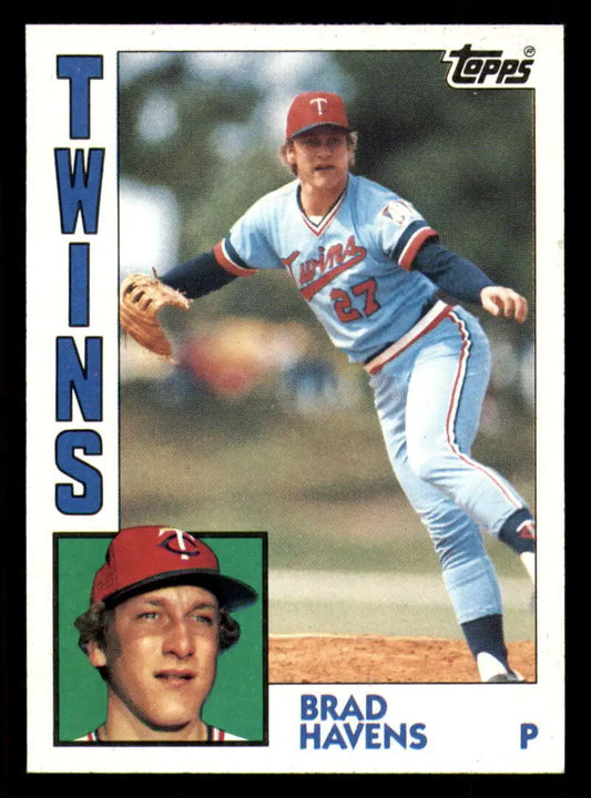 1984 Topps #509 Brad Havens EX Excellent Minnesota Twins Baseball Card - Baseball Card Single