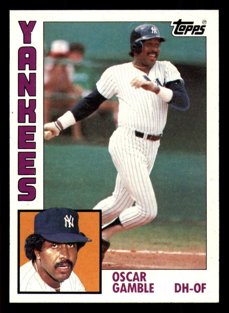 1984 Topps #512 Oscar Gamble EX Excellent New York Yankees Baseball Card - Baseball Card Single