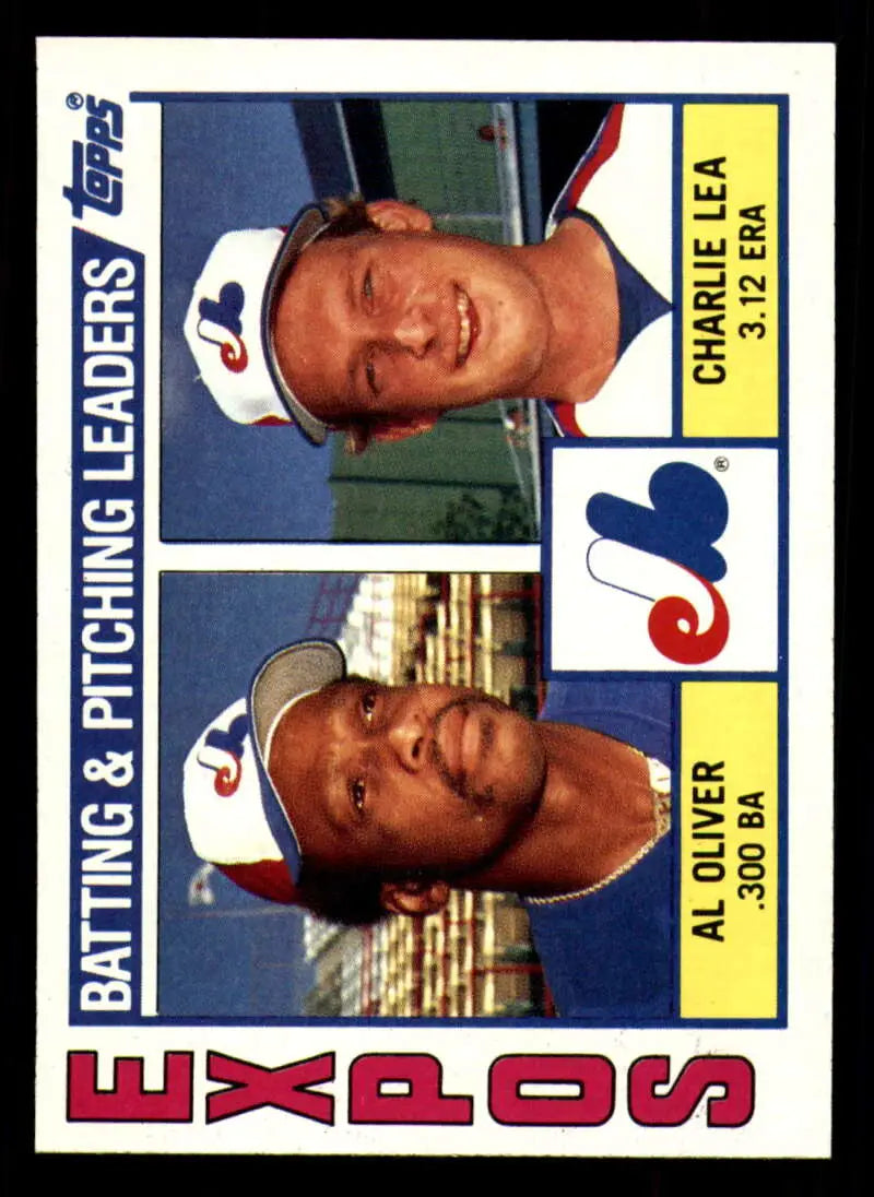 1984 Topps #516 Al Oliver/Charlie Lea EX Excellent Montreal Expos Baseball Card - Baseball Card Single