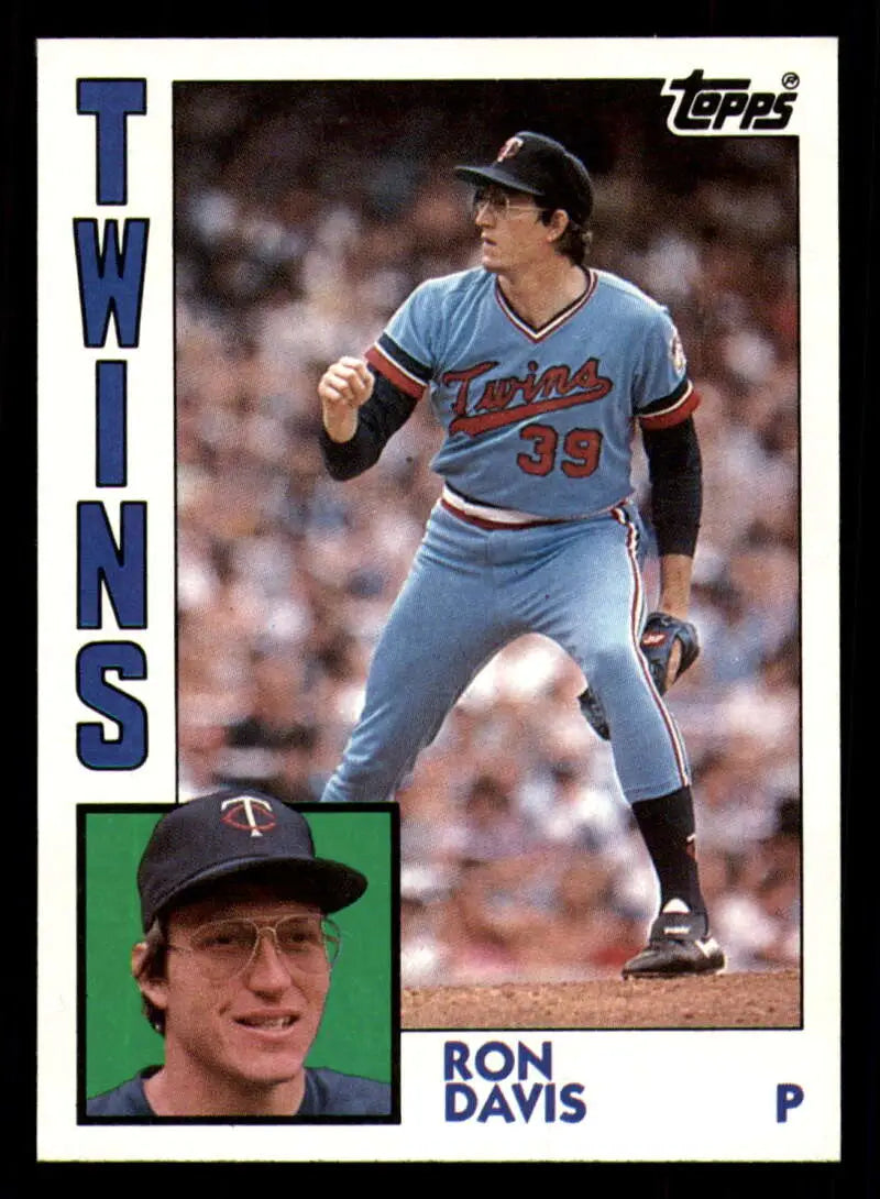 1984 Topps #519 Ron Davis EX Excellent Minnesota Twins Baseball Card - Baseball Card Single