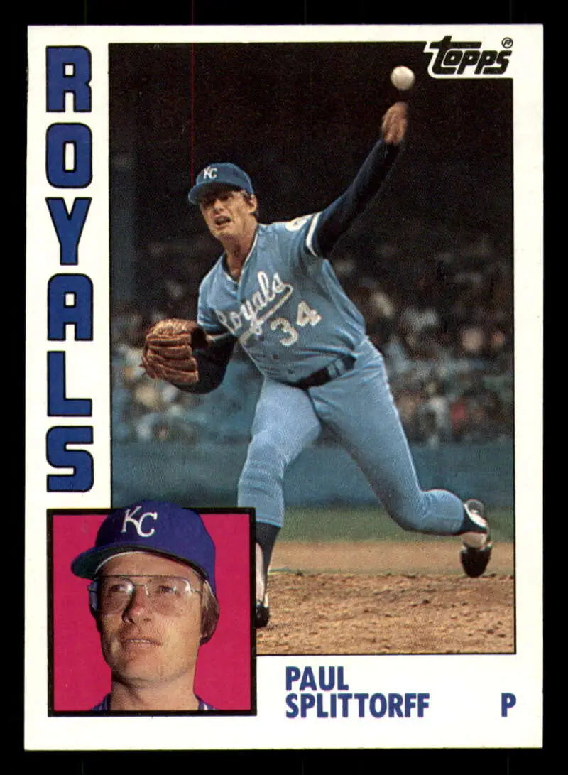 1984 Topps #52 Paul Splittorff EX Excellent Kansas City Royals Baseball Card - Baseball Card Single