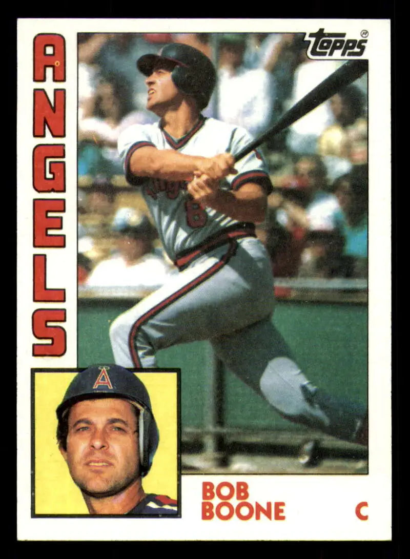 1984 Topps #520 Bob Boone EX Excellent California Angels Baseball Card - Baseball Card Single