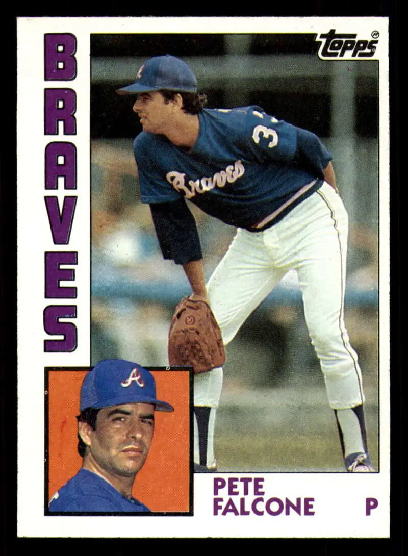 1984 Topps #521 Pete Falcone EX Excellent Atlanta Braves Baseball Card - Baseball Card Single