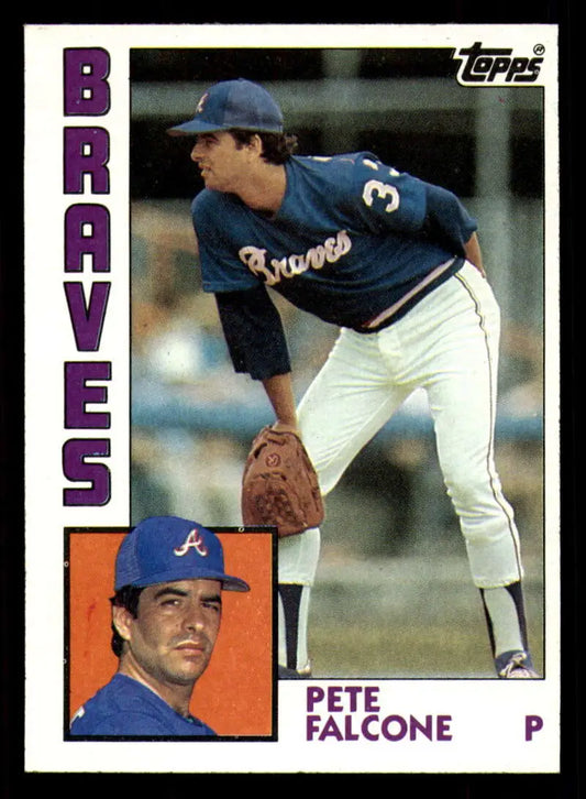1984 Topps #521 Pete Falcone EX Excellent Atlanta Braves Baseball Card - Baseball Card Single