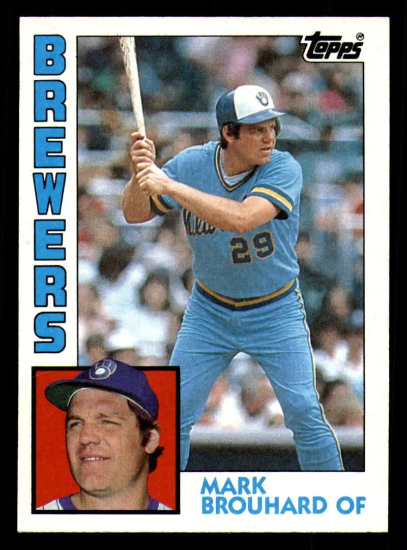 1984 Topps #528 Mark Brouhard EX Excellent Milwaukee Brewers Baseball Card - Baseball Card Single