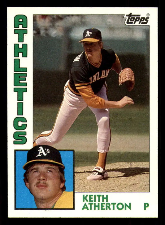 1984 Topps #529 Keith Atherton EX Excellent RC Rookie Oakland Athletics Baseball Card - Baseball Card Single