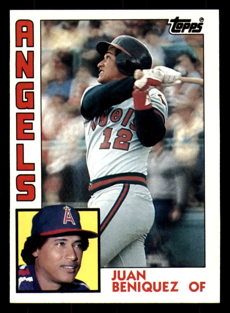 1984 Topps #53 Juan Beniquez EX Excellent California Angels Baseball Card - Baseball Card Single