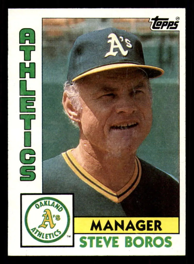 1984 Topps #531 Steve Boros EX Excellent Oakland Athletics Baseball Card - Baseball Card Single