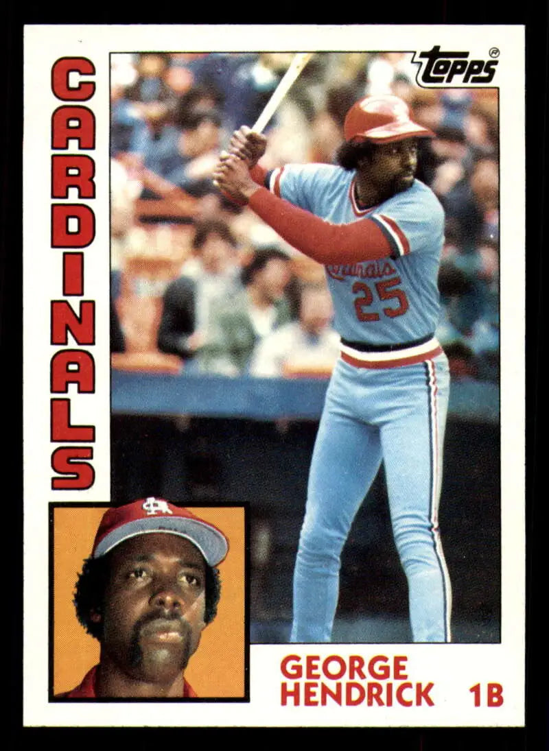 1984 Topps #540 George Hendrick EX Excellent St. Louis Cardinals Baseball Card - Baseball Card Single