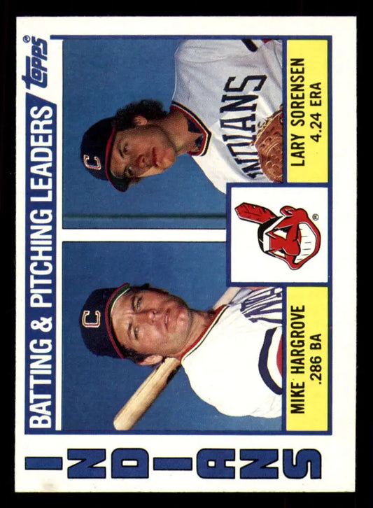 1984 Topps #546 Mike Hargrove/Lary Sorensen EX Excellent Cleveland Indians Baseball Card - Baseball Card Single