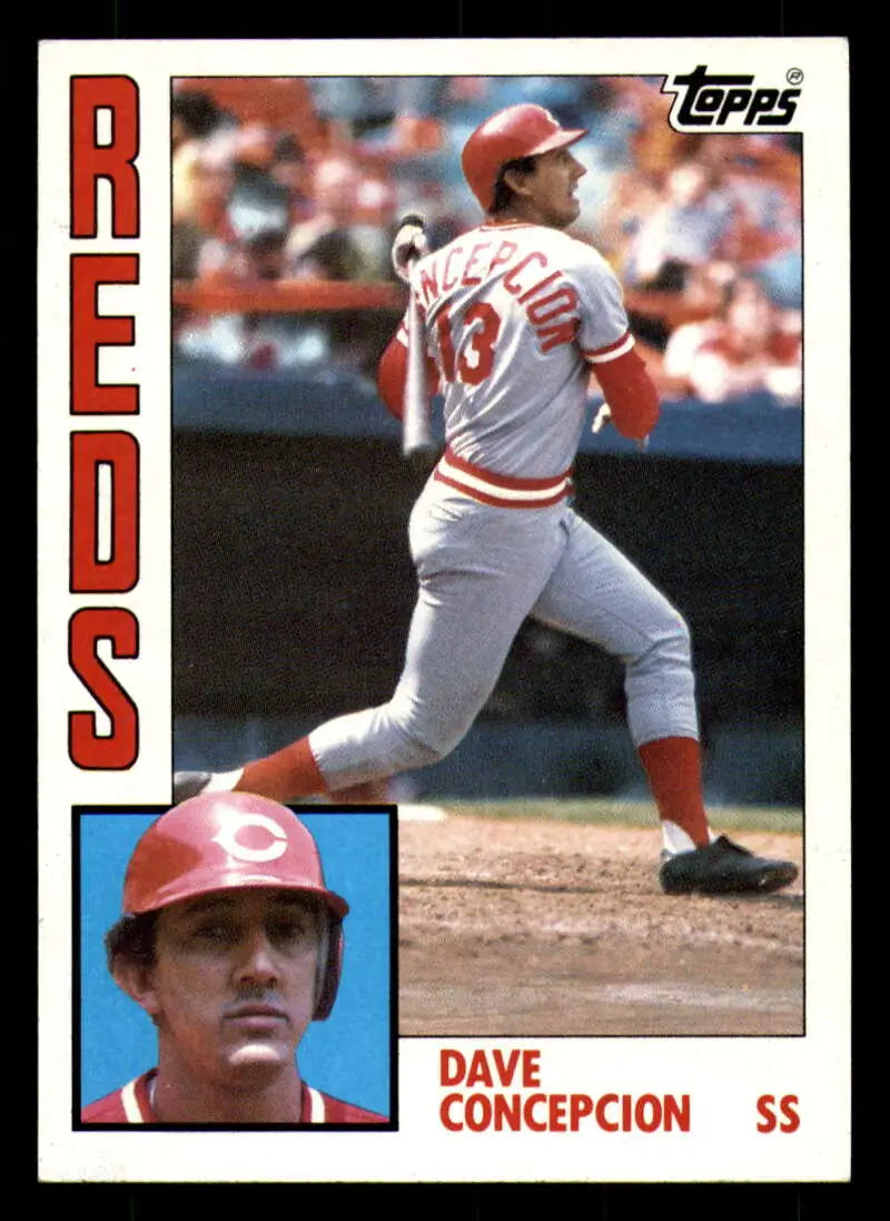 1984 Topps #55 Dave Concepcion EX Excellent Cincinnati Reds Baseball Card - Baseball Card Single