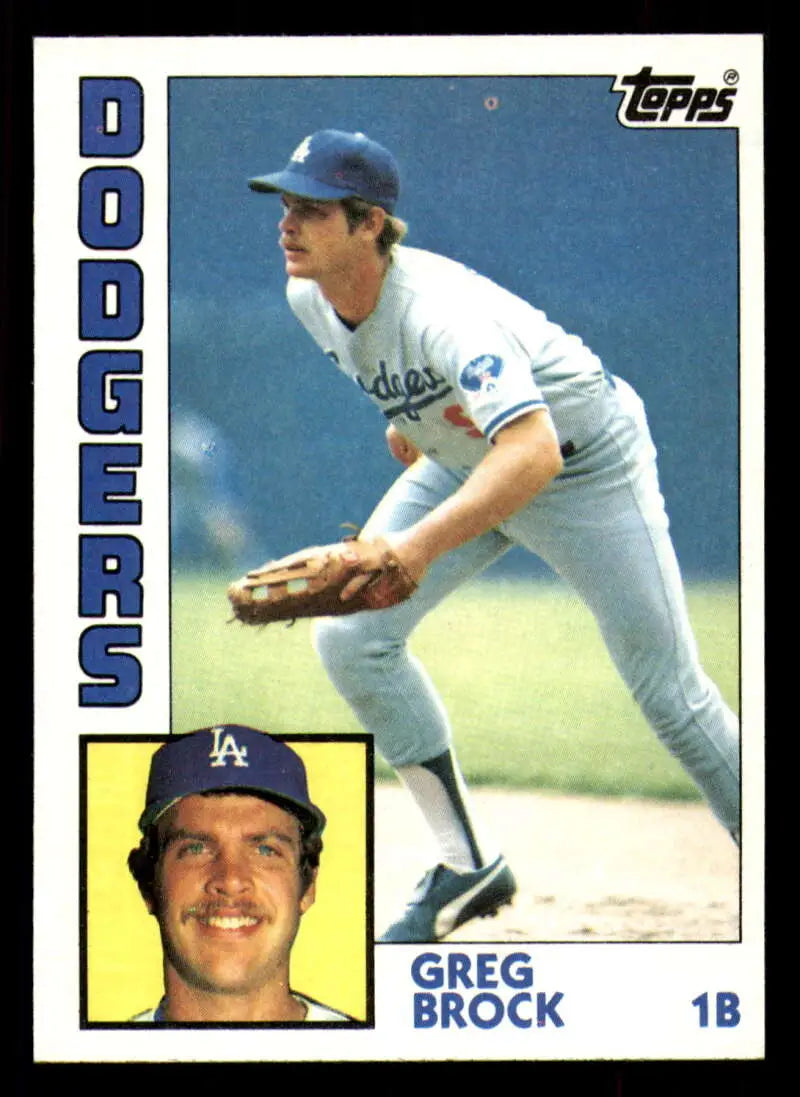 1984 Topps #555 Greg Brock EX Excellent Los Angeles Dodgers Baseball Card - Baseball Card Single