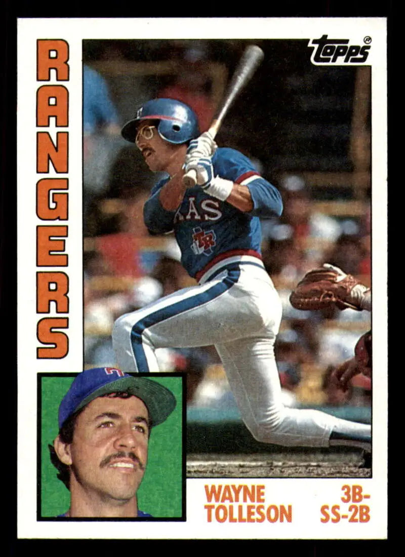 1984 Topps #557 Wayne Tolleson EX Excellent Texas Rangers Baseball Card - Baseball Card Single